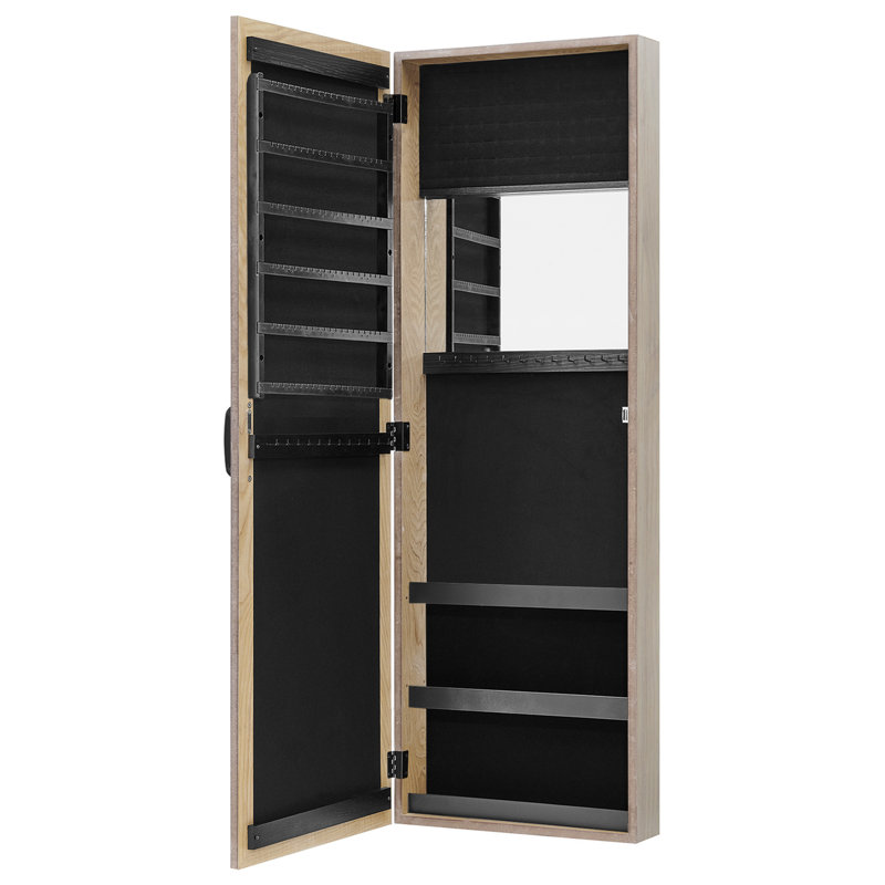 Millwood Pines Granby 14'' Wide Jewelry Armoire with Mirror & Reviews